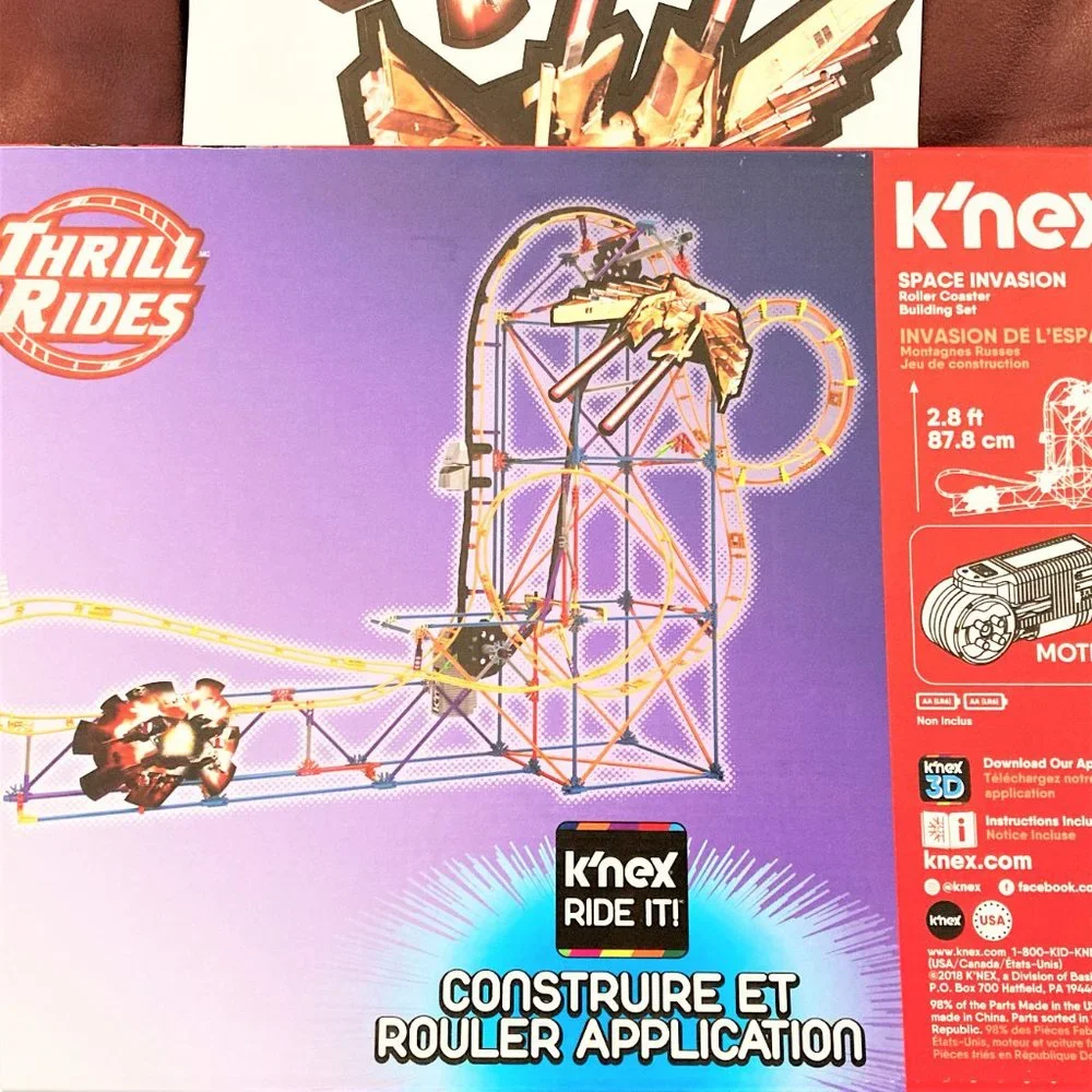 Nwt K’Nex building set Thrill Ride Space Invasion 27004 Roller Coaster Motor